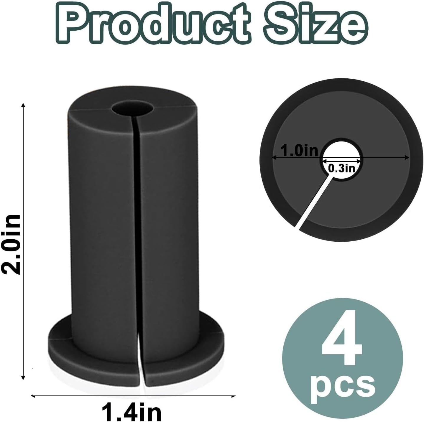 Thumbnail 6 de Eujgoov Cable Grommet Rubber