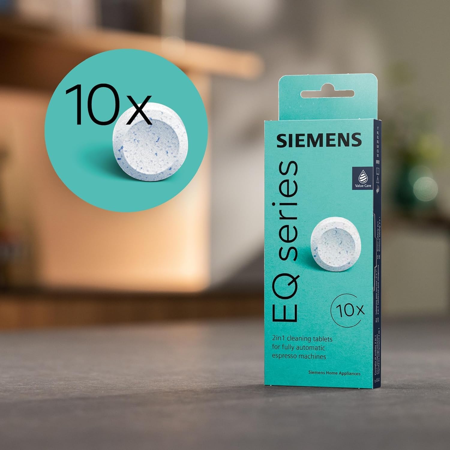Thumbnail 2 de Siemens Reinigungstabletten 10 Stück – kompatibel mit EQ-Reihe und Einbavollautomaten (TZ80001A)