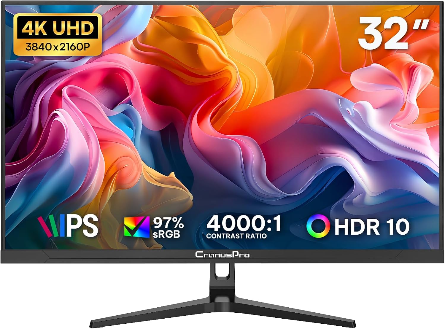 Detalle de CronusPro 32 Inch 4K UHD Monitor — IPS, Eye Care, HDR10, 60Hz with FreeSync