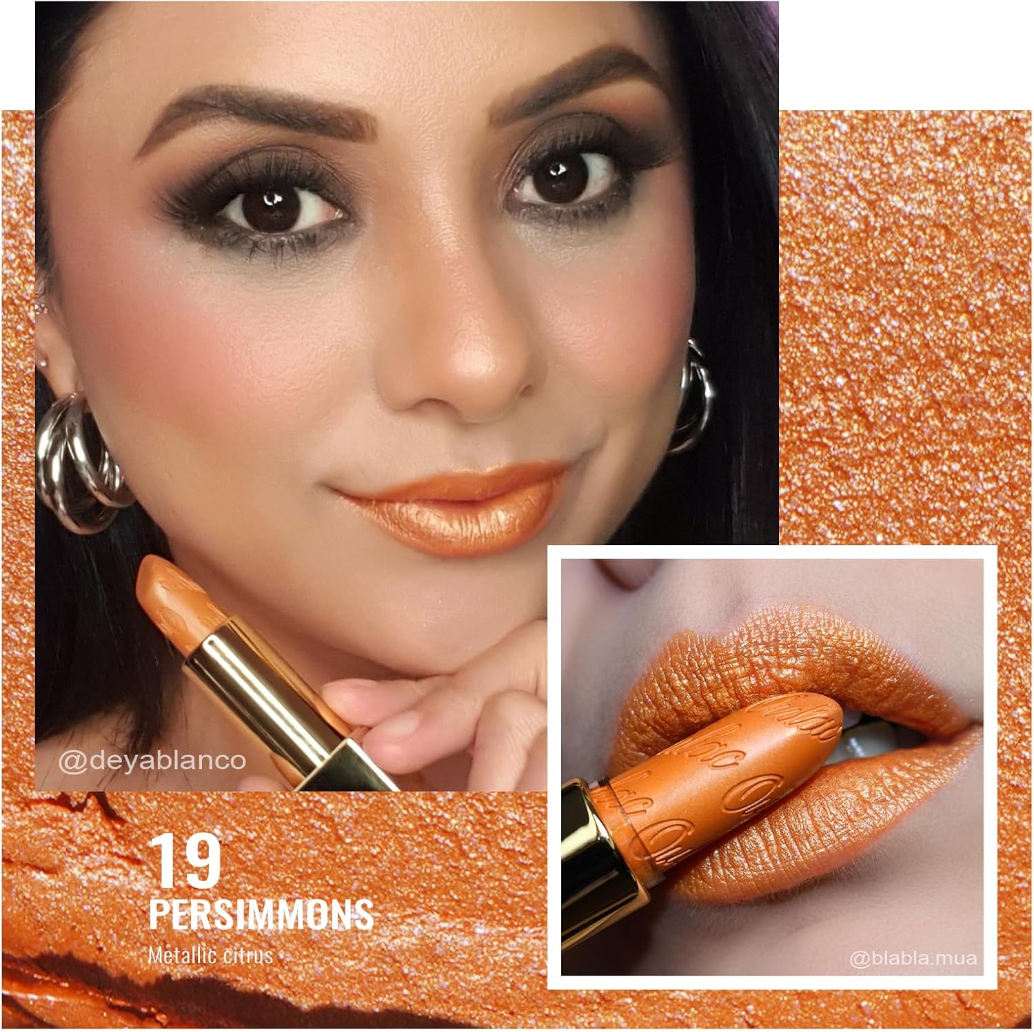 Thumbnail 1 de OULAC Pintalabios Naranja Brillo Metálico 💄 Larga Duración 4.3 g