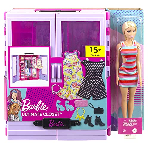 Thumbnail 5 de Barbie Fashionistas, armadio moda portatile con bambola, abiti e grucce