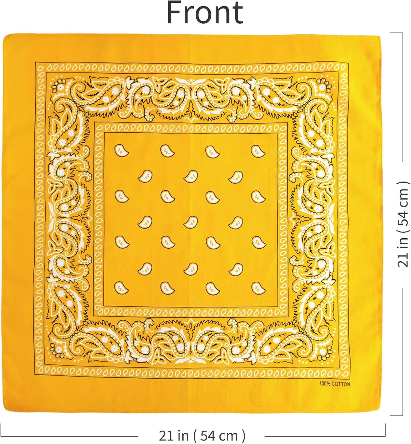 Detalle de APIGANIZ 100% Cotton Bandanas, 21 x 21 Inches, Set of 6