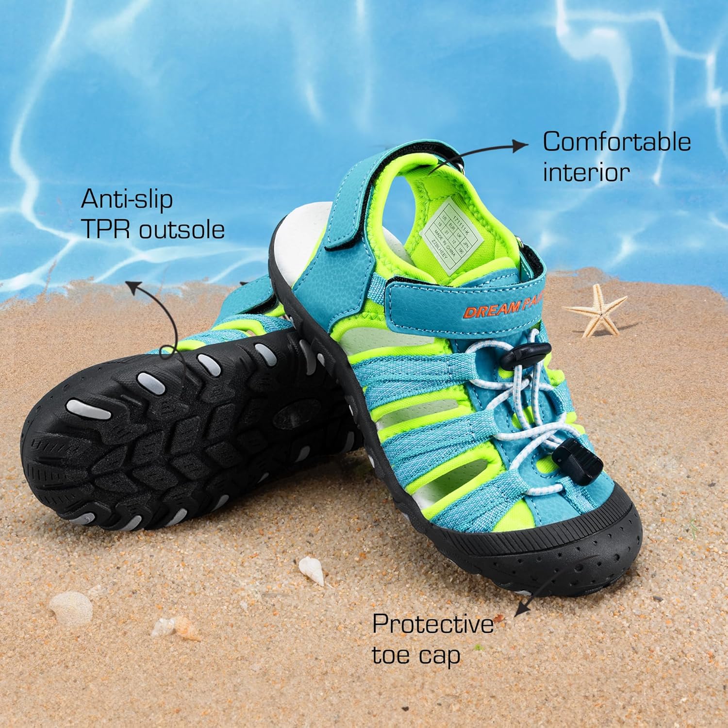 Thumbnail 3 de DREAM PAIRS Kids Summer Outdoor Sandals: Multicolor, Adjustable Fit for Toddler to Big Kids