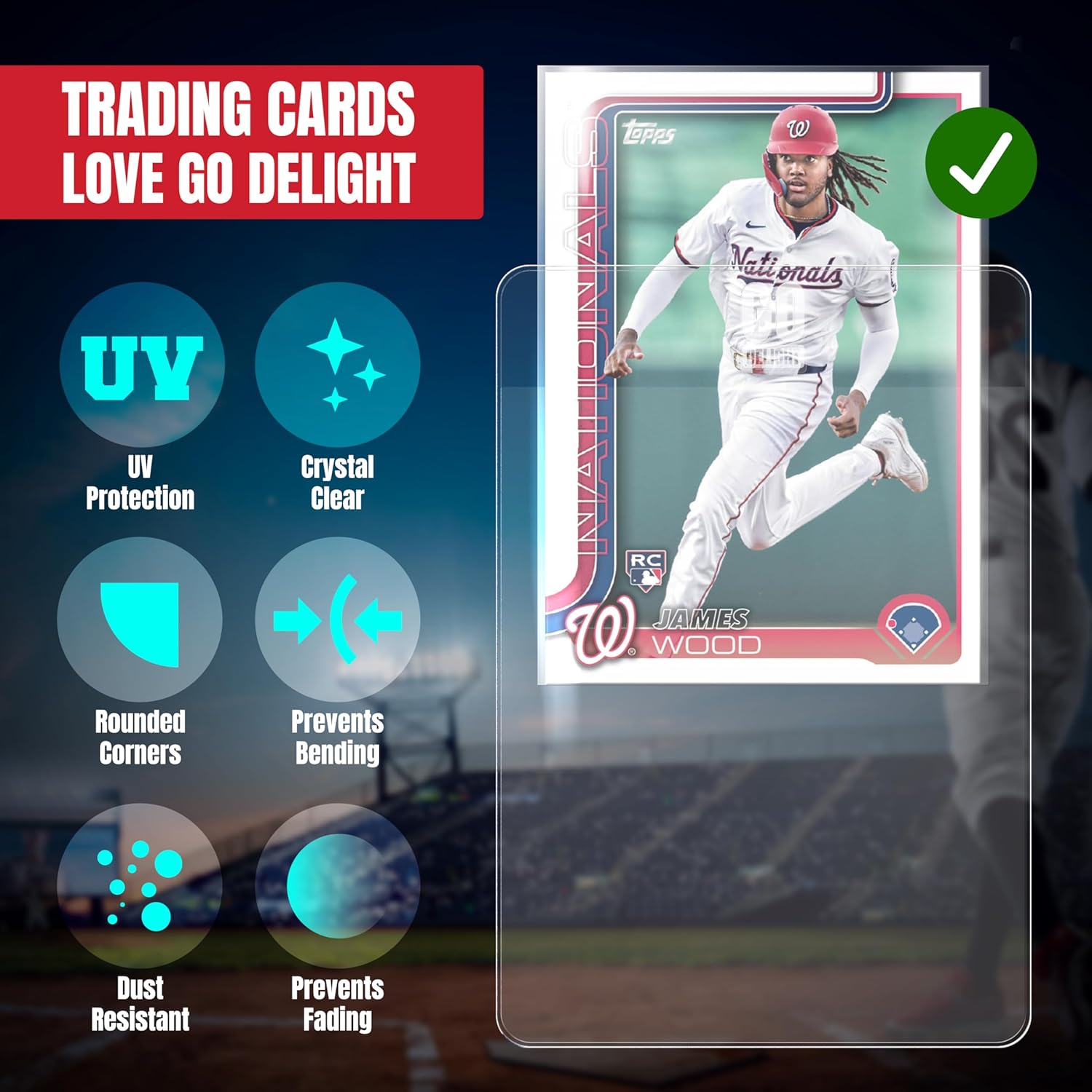 Thumbnail 6 de Semi-Rigid Card Holders Bundle for PSA, SGC, BGS, CSG Grading (100 Pack) — Baseball Card Sleeves + 50 Soft Sleeves