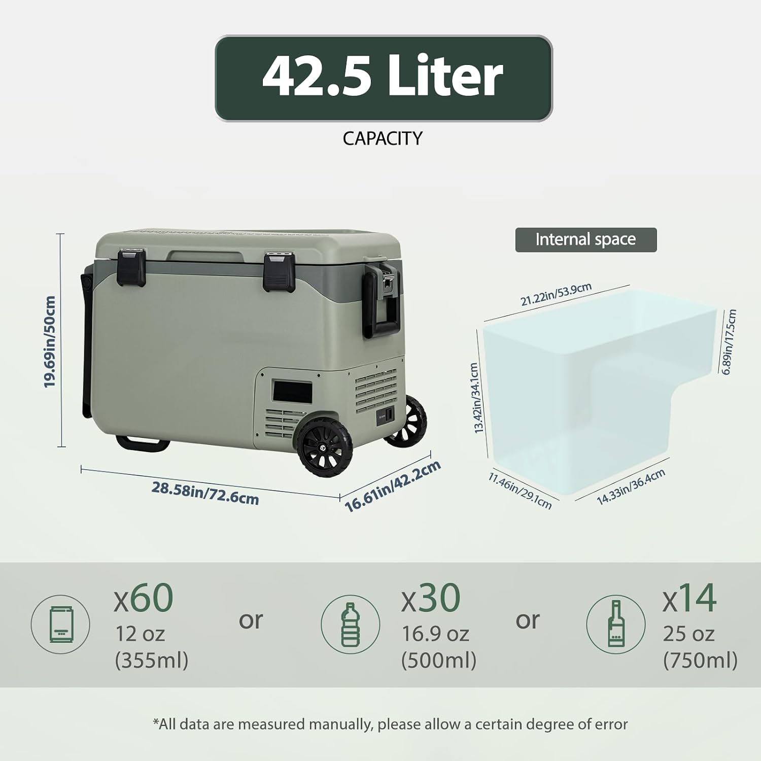 Thumbnail 1 de zcamp GD40W 42.5L Compressor Car Refrigerator: Portable Dual-Power Cooling for Vehicles, Homes, and Outdoors