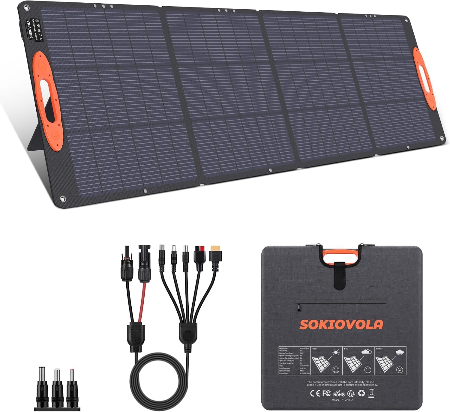 Detalle de SOKIOVOLA N-Type 200W Foldable Solar Panel ☀