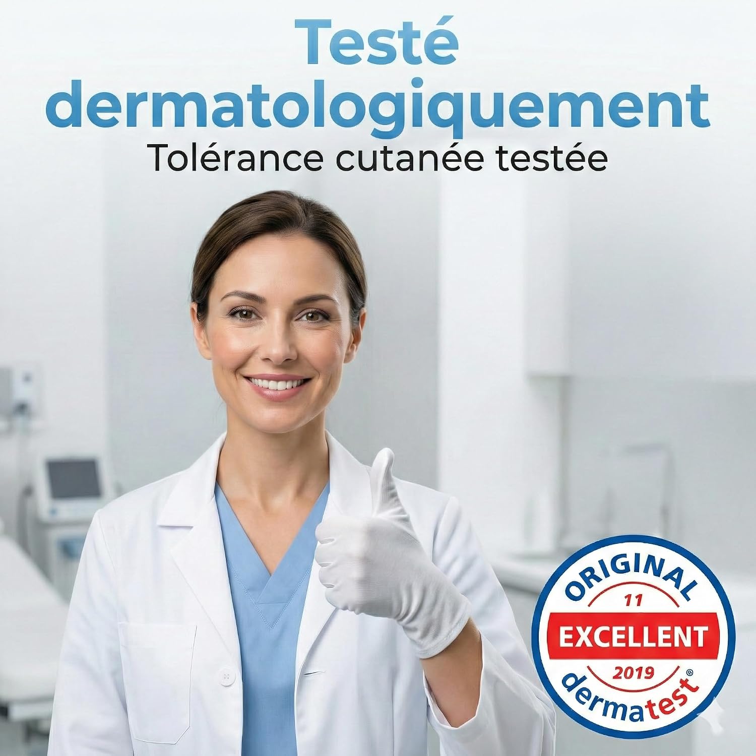 Detalle de Gants en coton blancs (Dermatest: Excellent) – pour soins nocturnes et peaux sensibles
