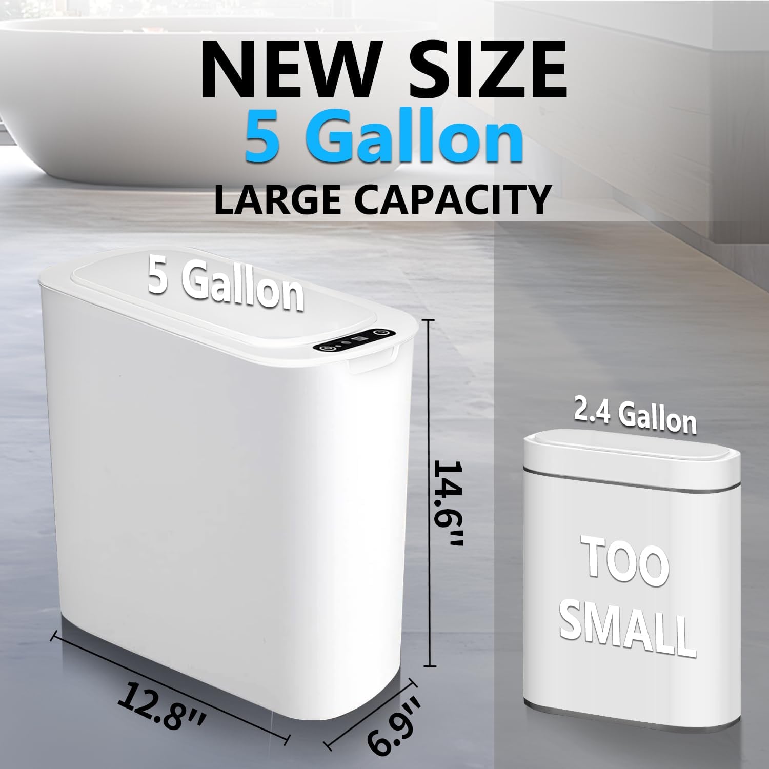 Thumbnail 2 de TIPGO 5 Gallon Motion Sensor Trash Can 🗑
