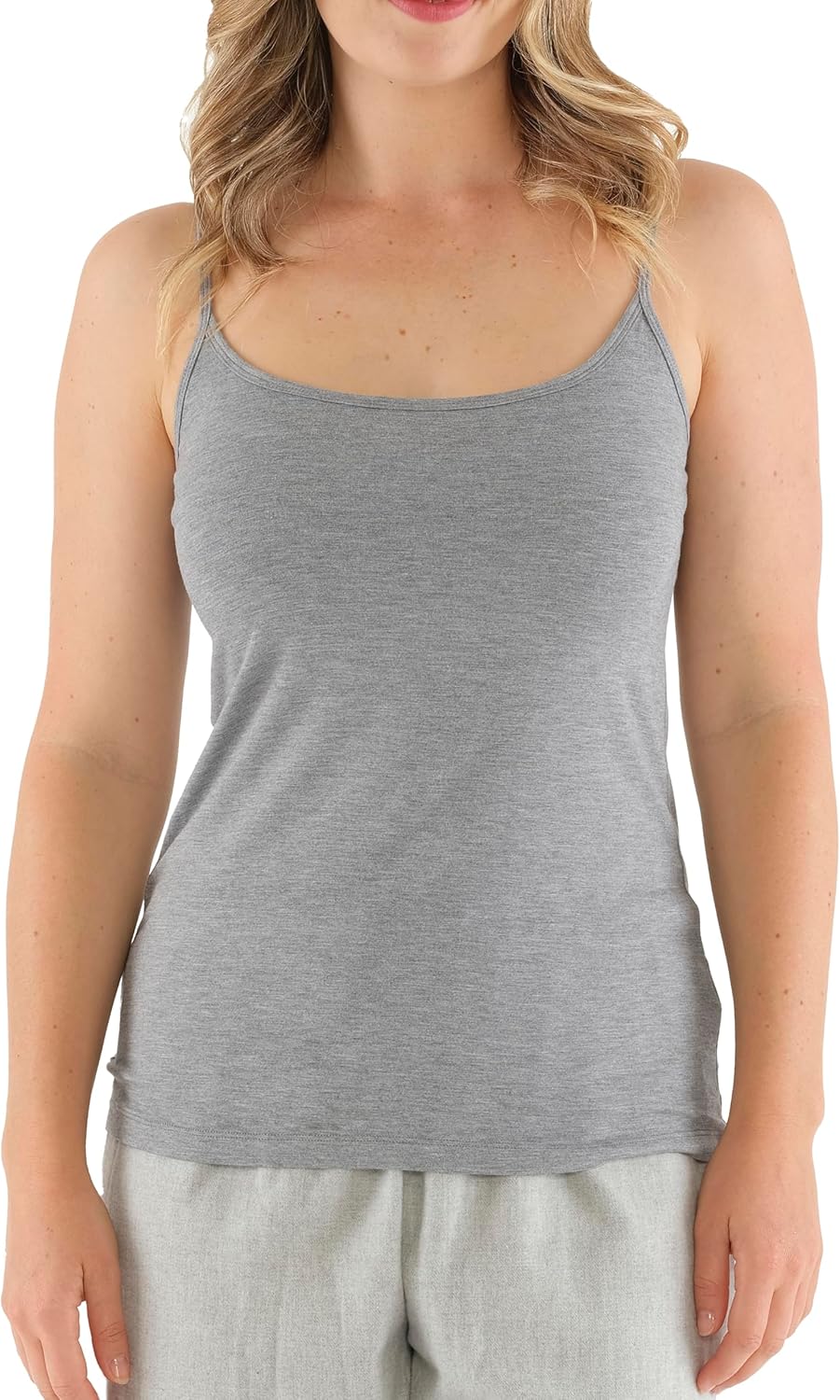 Detalle de Magnolia Lounge Damen Bambus Top Set – Temperaturregulierende 2er-Pack Tops aus Bambus-Elastan