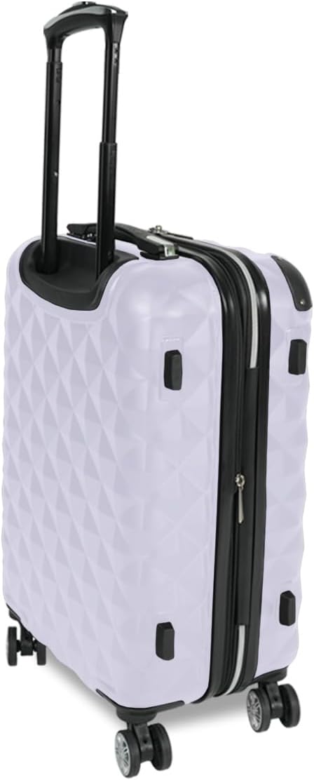 Detalle de Kenneth Cole REACTION Diamond Tower 24-Inch Lavanda Expandable Spinner Case