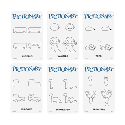Detalle 2 de Mattel Games Pictionary Gioco da Tavolo 40° anniversario – 2 squadre, 8+