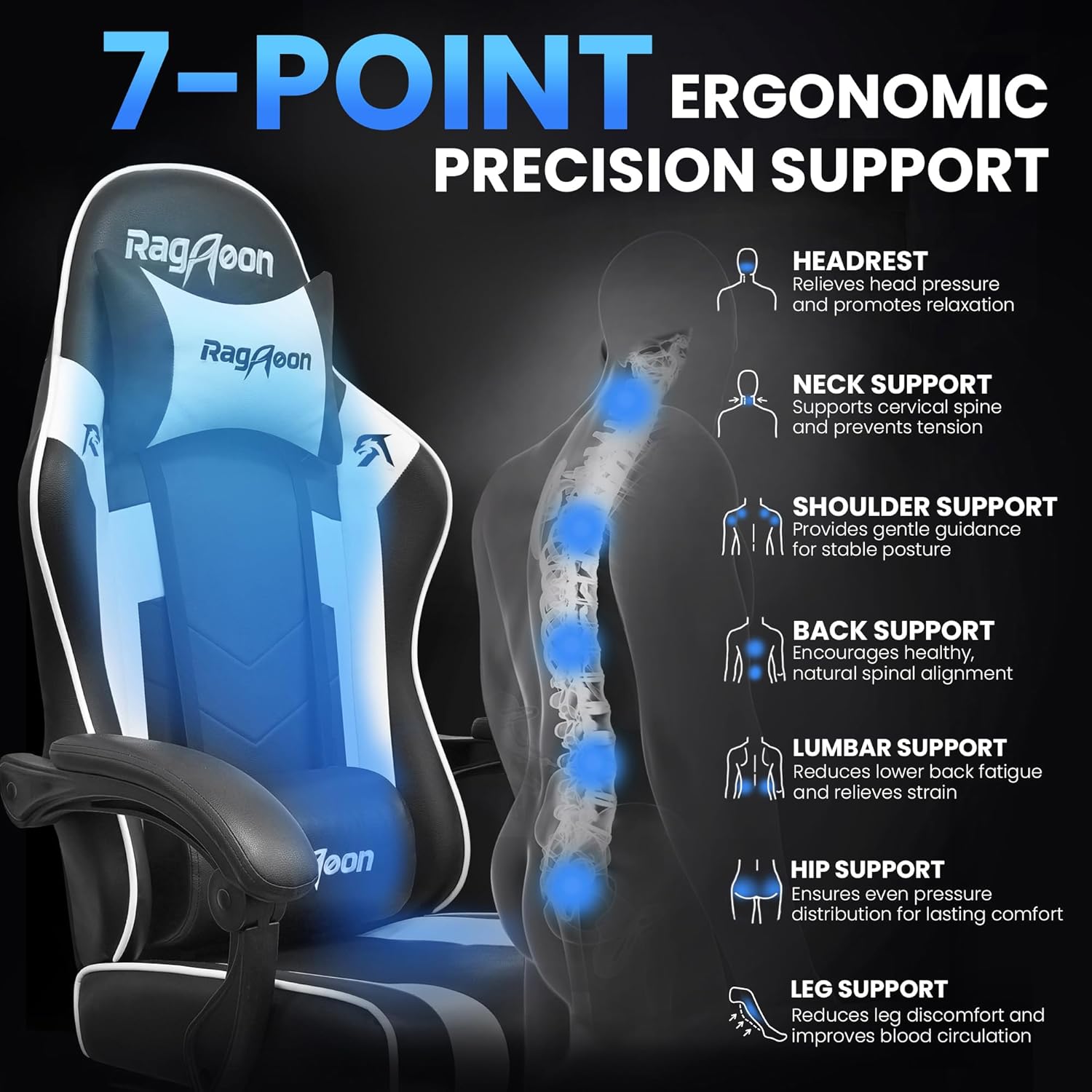 Thumbnail 5 de Riftracer Gaming Chair with Footrest