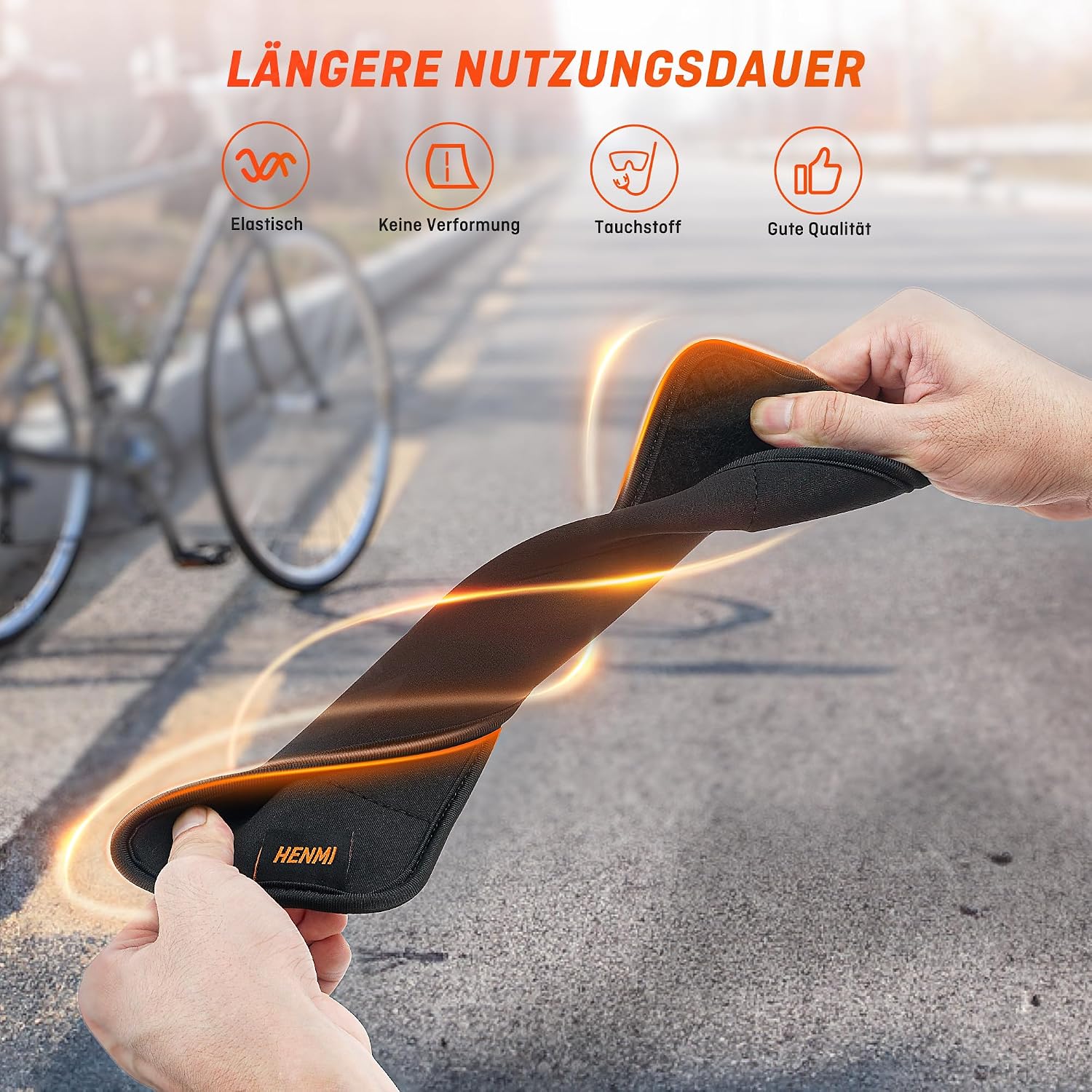 Thumbnail 3 de HENMI Fahrrad Rahmenschutz 4er Set – passgenauer Transportschutz für Rahmen und Kettenstreben