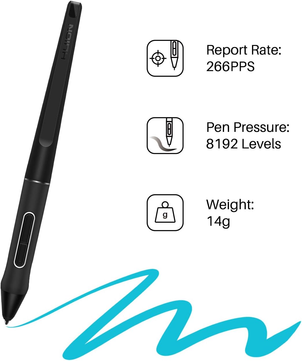 Detalle de HUION PW517 stylet 8192 niveaux đź–Š