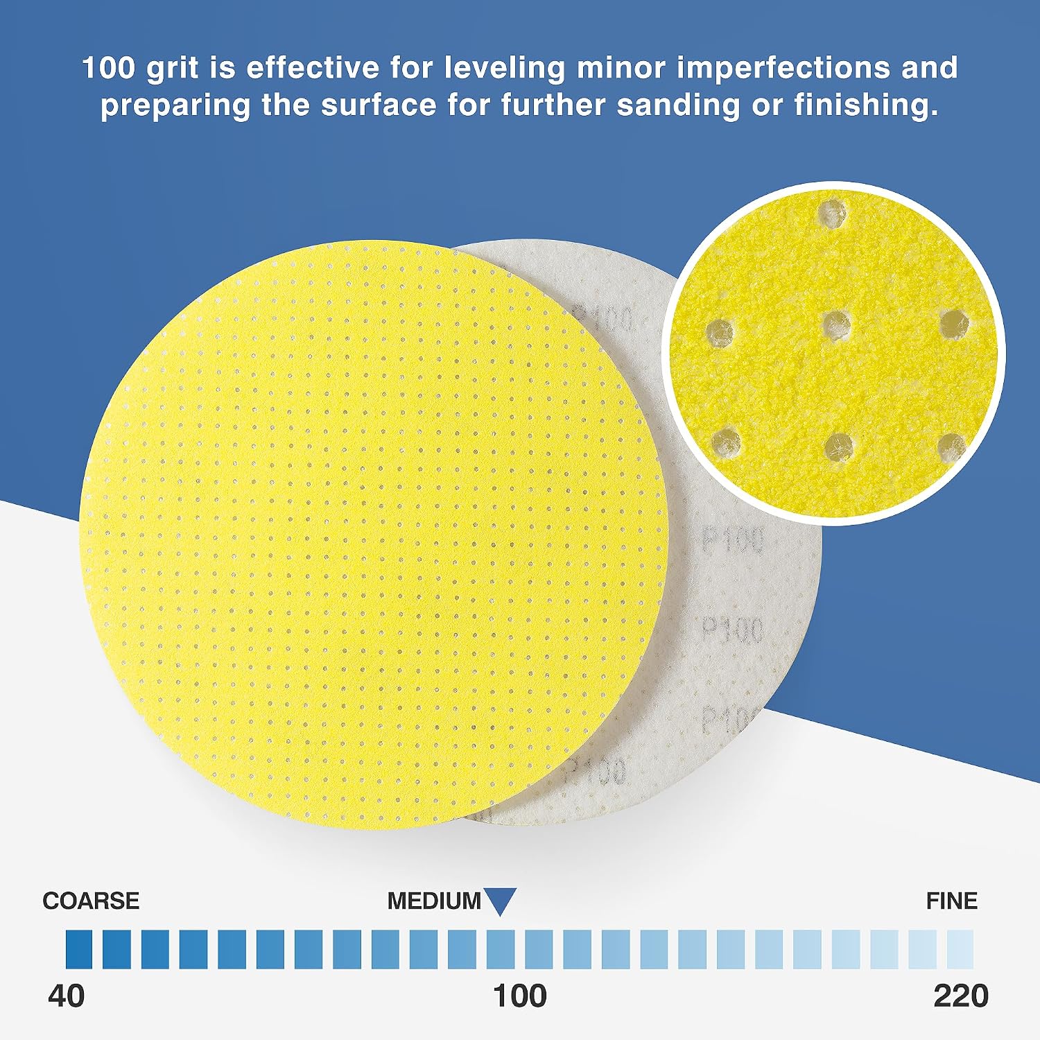Detalle de Selead 225 mm Schleifpads 25er Set Schleifscheiben