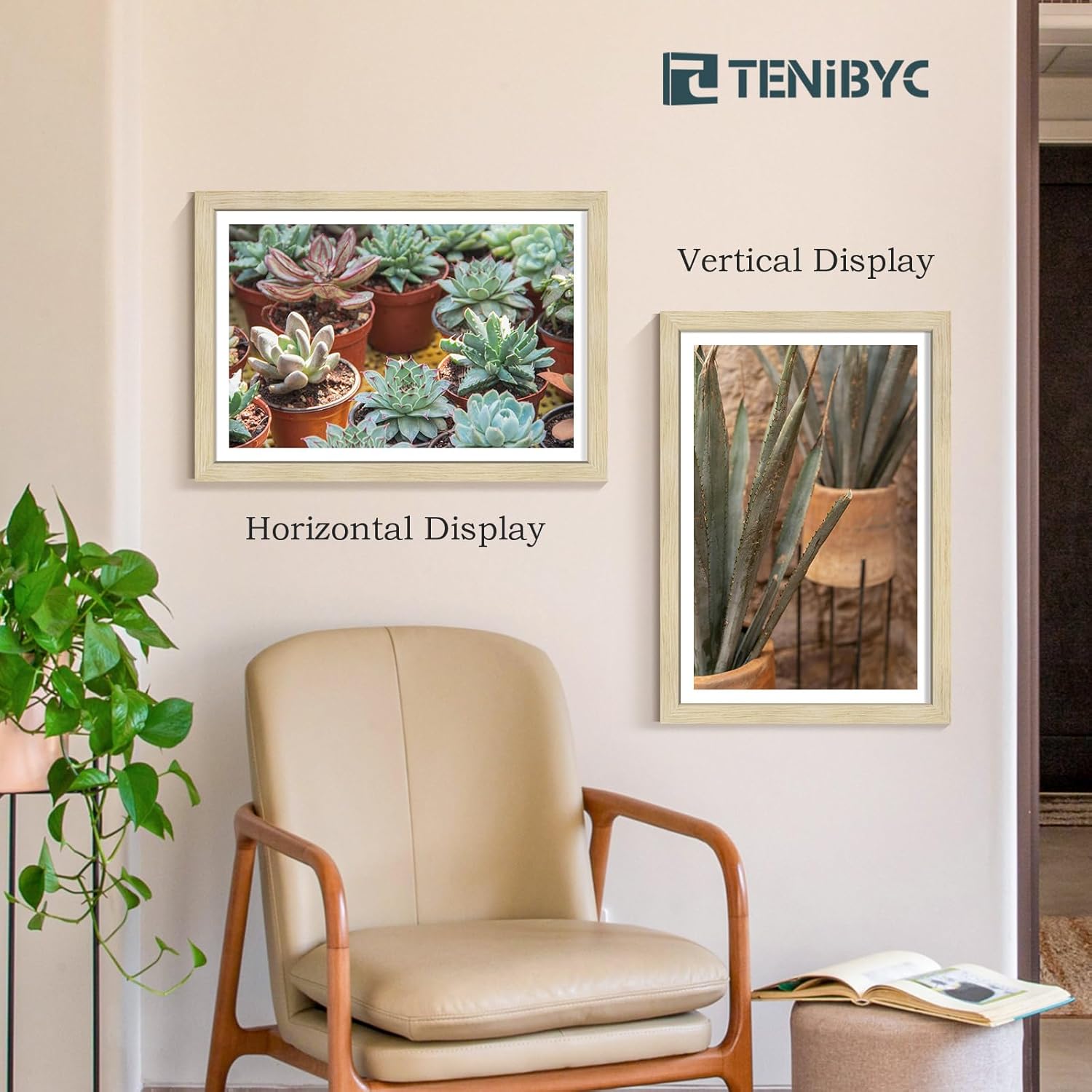 Thumbnail 6 de TENIBYC 13x19 Picture Frames Set - 3 Pack in Natural Oak
