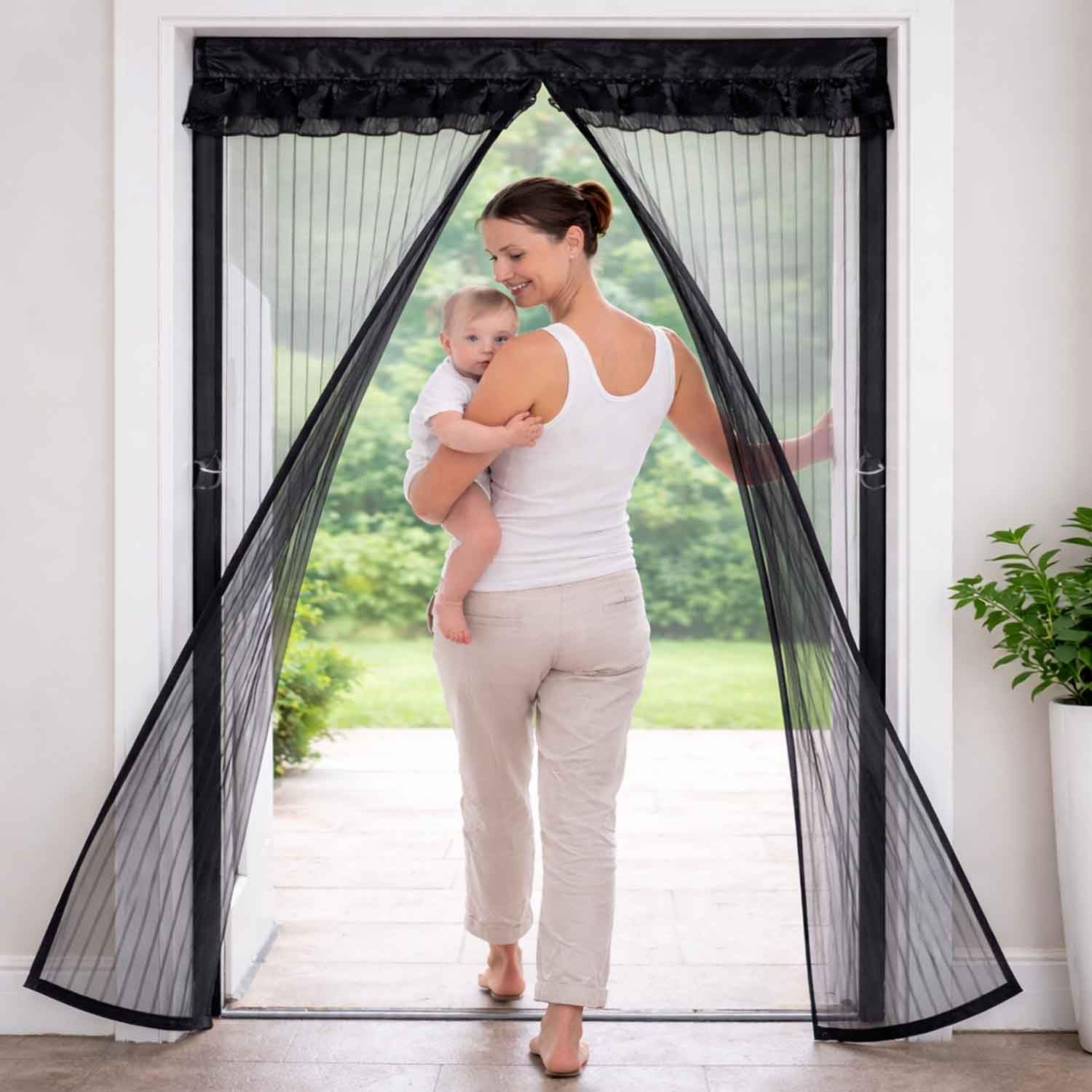 Thumbnail 6 de Magnetic Fly Screen Door 90×210 cm – Breathable Mesh with Magnets for Easy Pass-Through