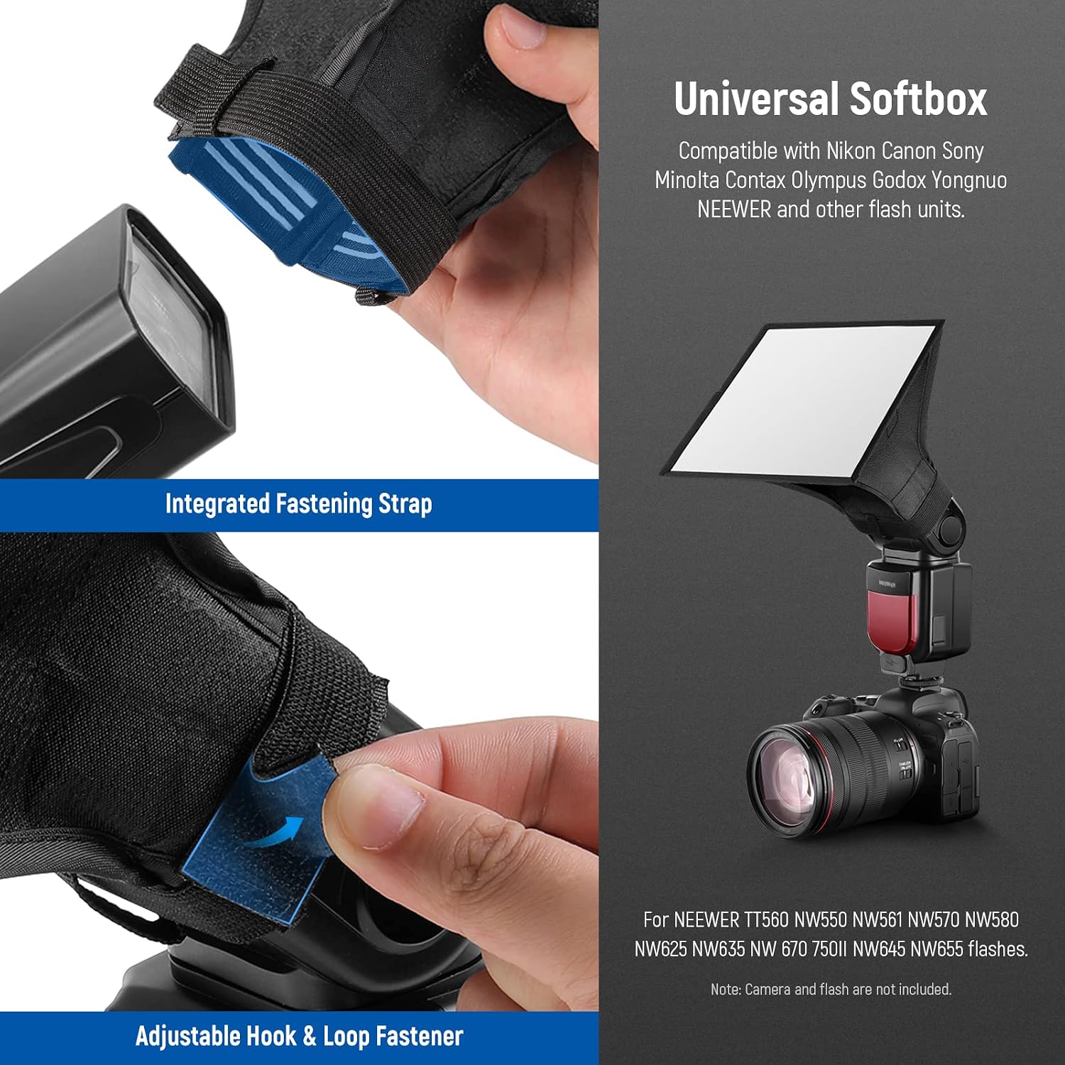 Thumbnail 4 de NEEWER 15×12,5 cm Speedlite Softbox