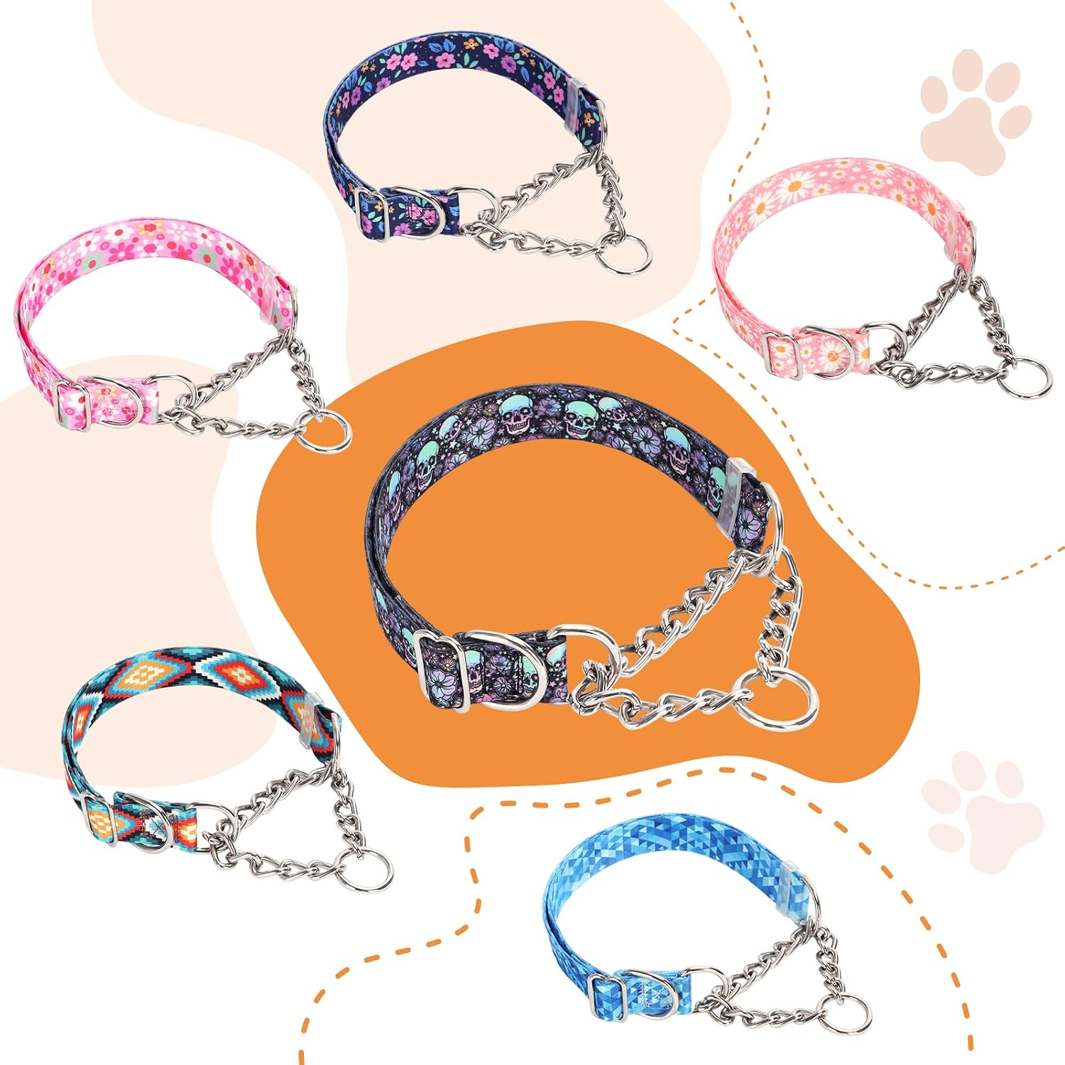 Detalle 2 de Martingale Dog Collar, Plaid Large