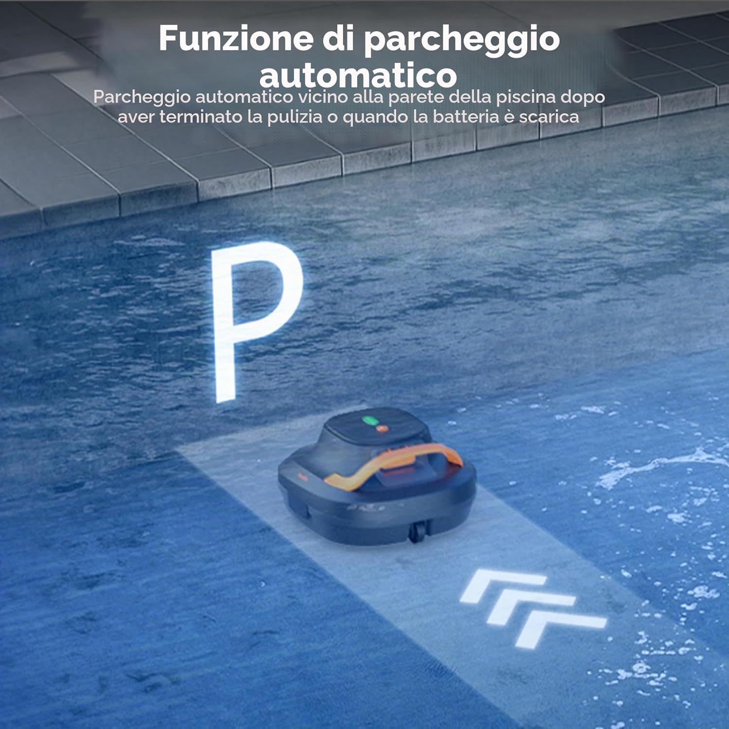 Detalle de CoasTeering Planet Pro: Robot Piscina Senza Fili con Autonomia di 200 Min e 2 Motori Brushless