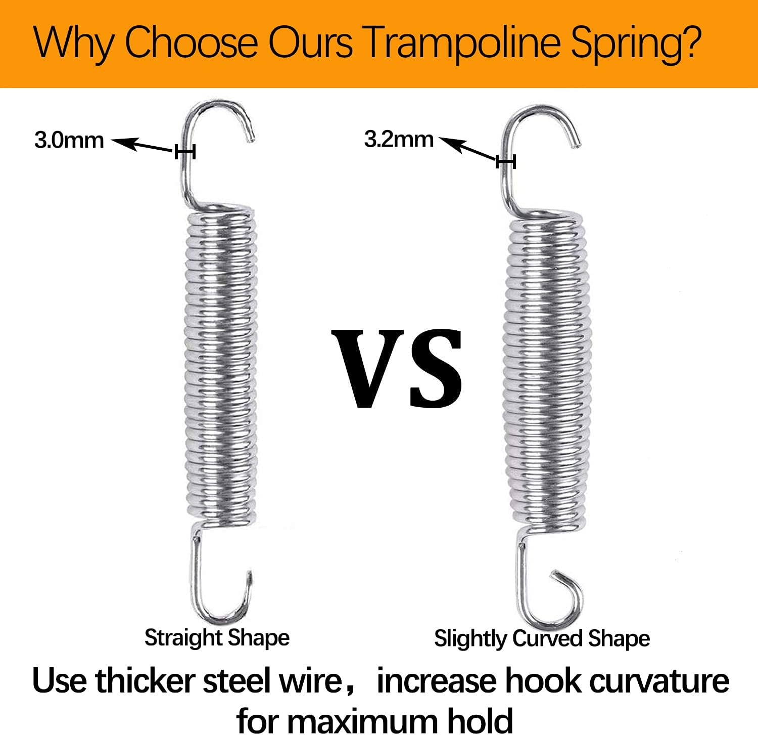 Thumbnail 1 de Trampoline Springs for 8–16ft (Heavy-Duty Galvanised) – 10pcs + 1 Springs Tool