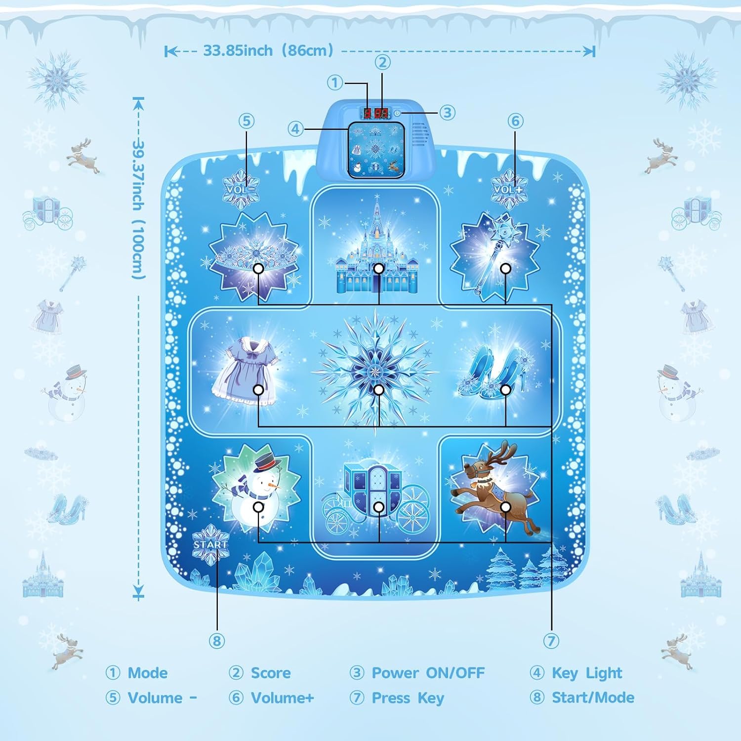 Detalle 2 de GirlsHome Dance Mat 5 Modes