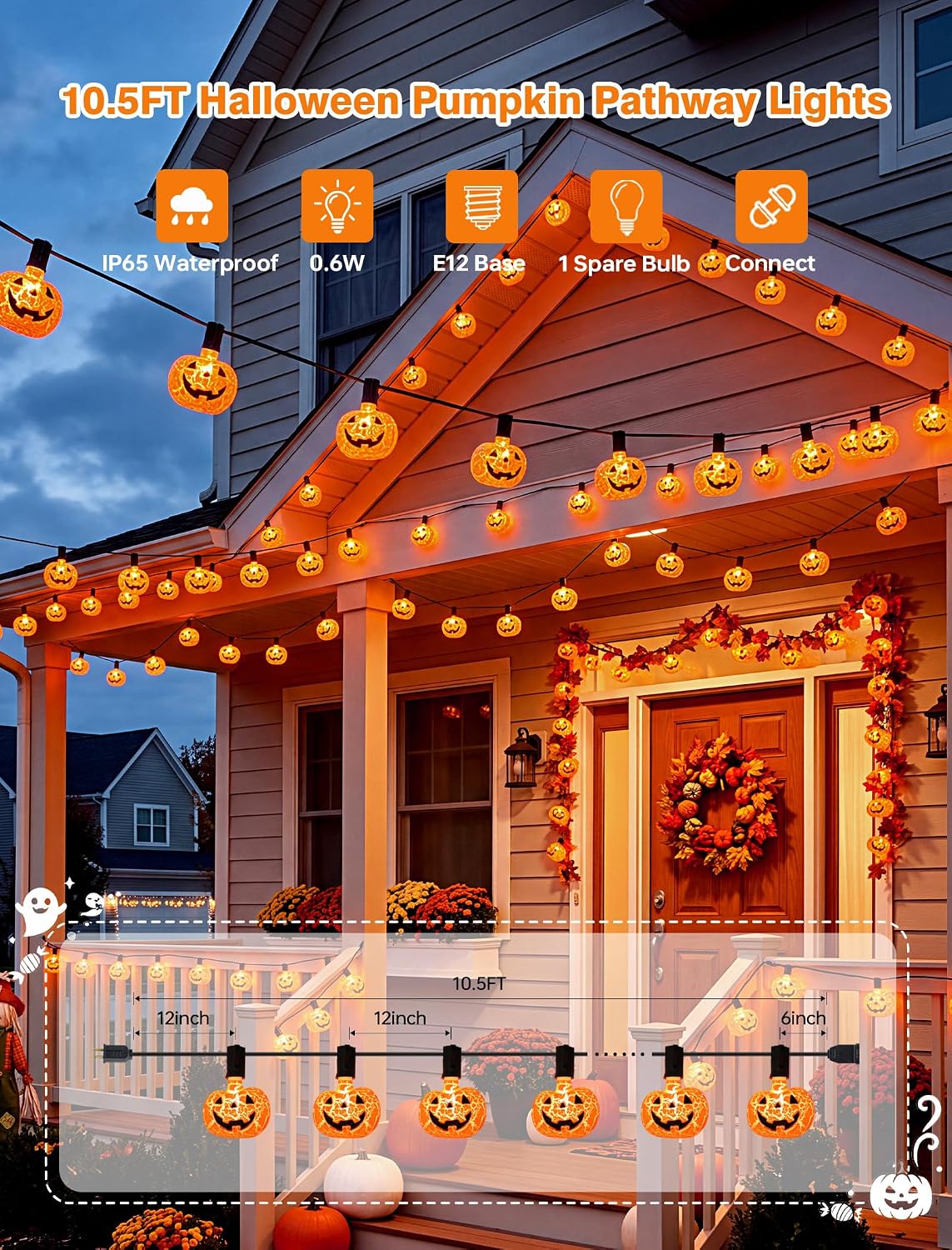 Detalle de Pumpkin String Lights 10.5 ft