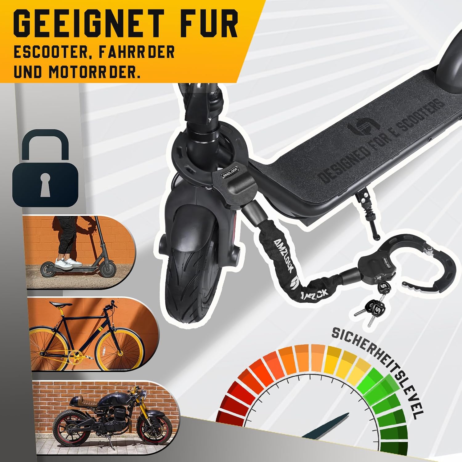 Thumbnail 6 de AMZLOCK E Scooter Schloss 75cm đ