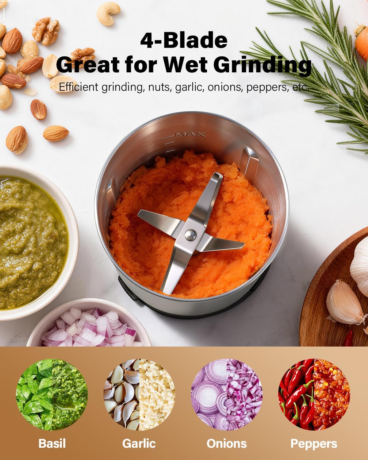 Thumbnail 4 de SHARDOR Coffee Grinder Electric 200W