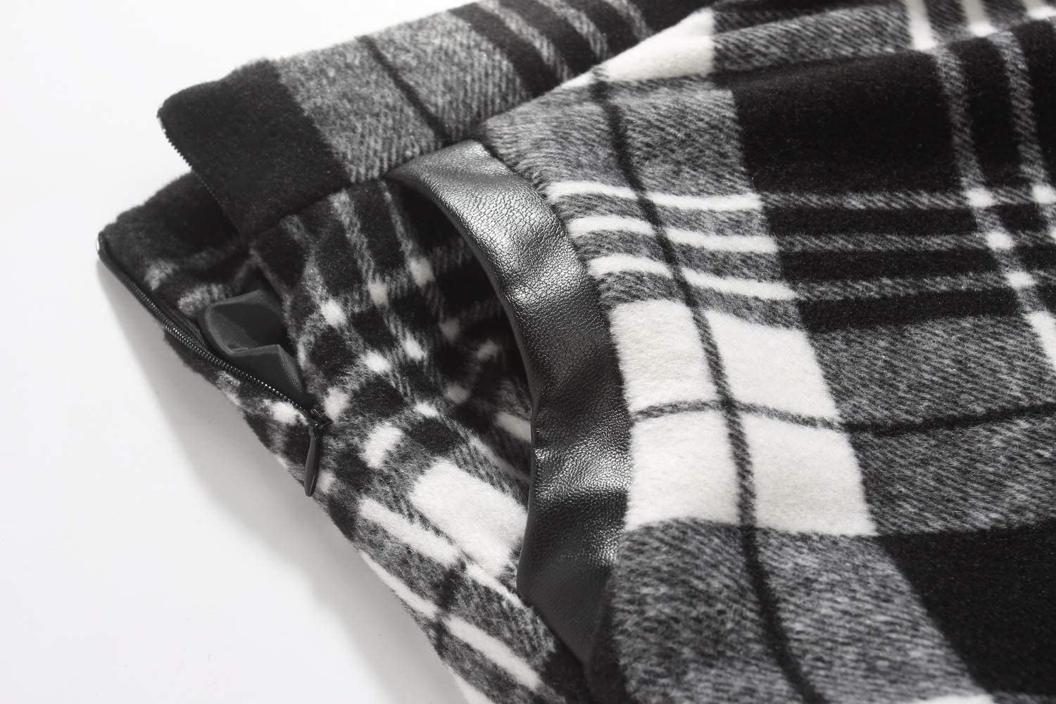Detalle de IDEALSANXUN Plaid Wool-Blend Skirt