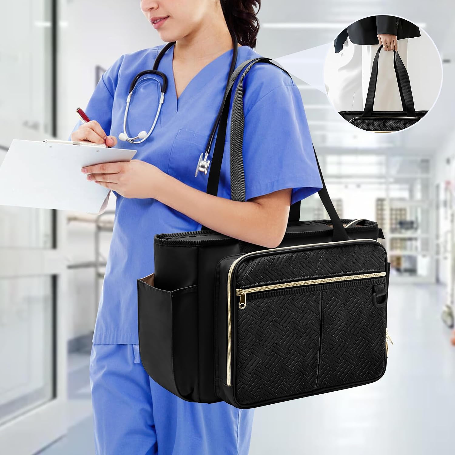 Thumbnail 1 de Prokva Krankenschwester Tragetasche für Frauen – Große Kapazität, robust und organisiert