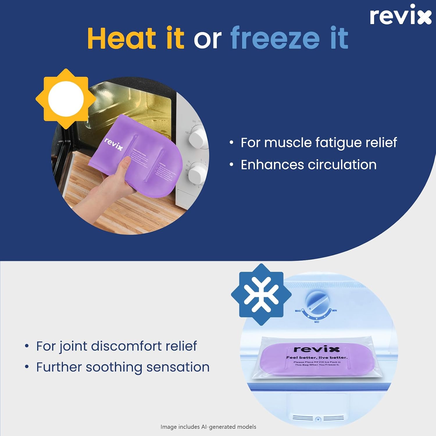 Thumbnail 6 de REVIX Reusable Gel Ice Packs 12" x 6