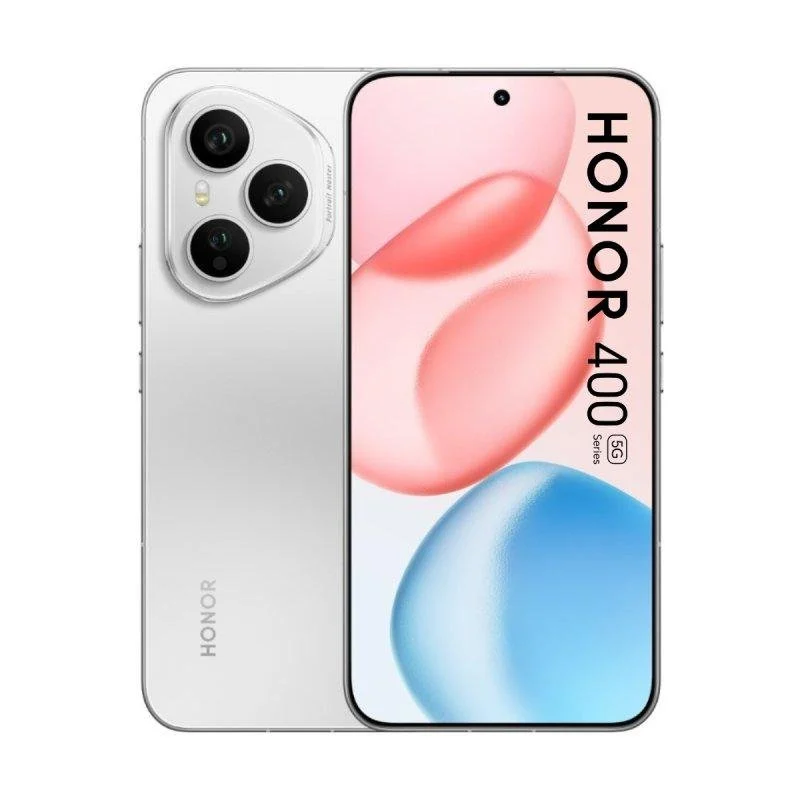 Detalle de HONOR 400 5G 8GB 512GB 6.55" Plata Meteor: potencia, fotografía y velocidad en un diseño sobrio