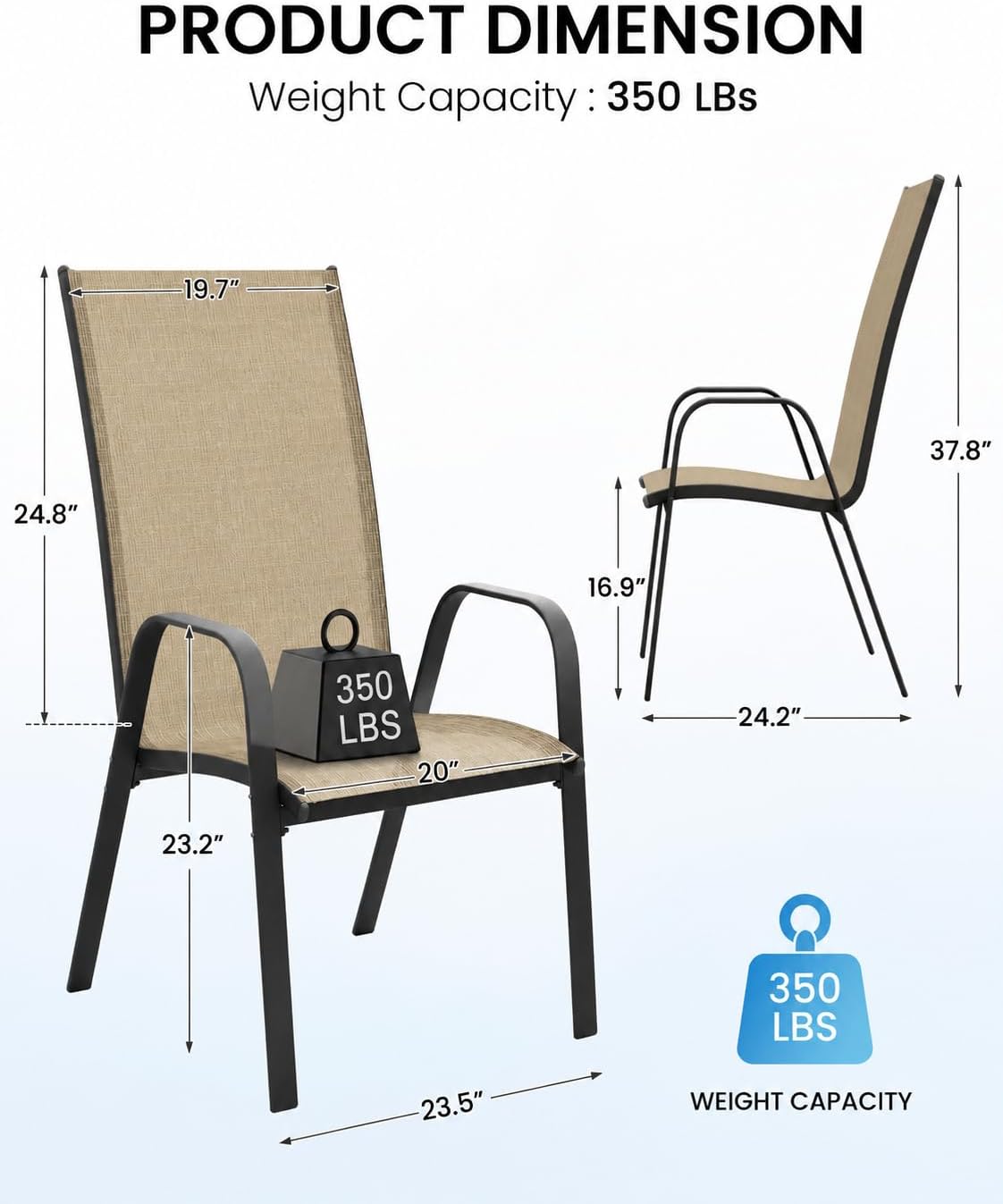 Detalle de Outvelar Patio Dining Chairs Set of 4