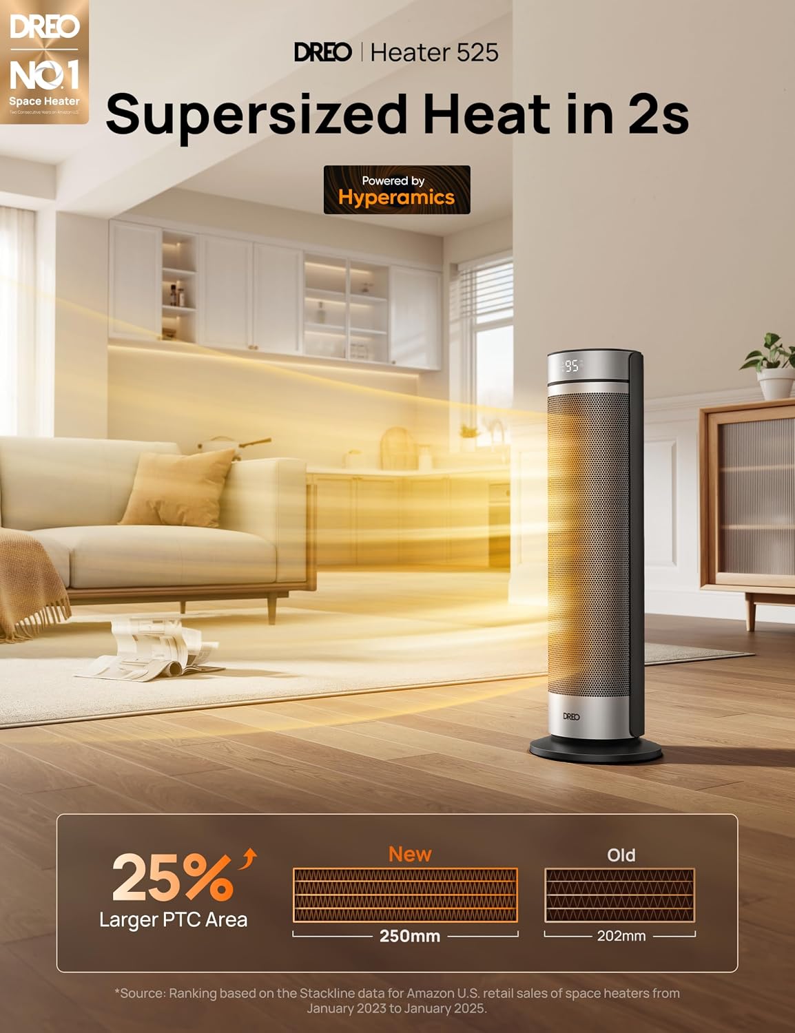 Thumbnail 1 de DREO Space Heater 23-inch Tower Heater 🌡