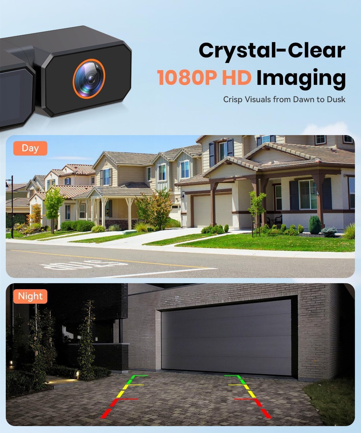 Detalle 2 de AUTO-VOX Solar Wireless Backup 7.2" 1080P Rear Camera System