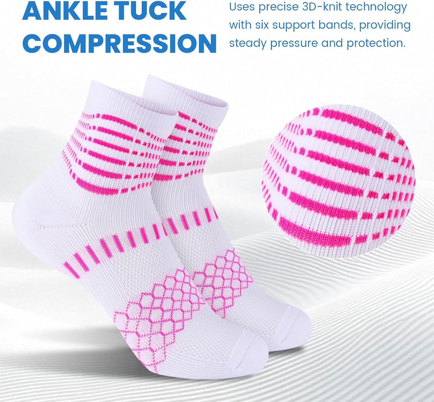 Detalle de IRAMY IRCS001-CA Ankle Compression Socks, Cushioned for Running