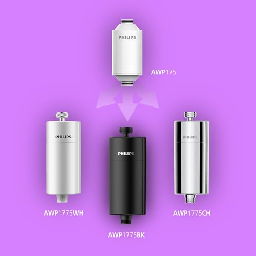 Thumbnail 4 de Philips Water Filtro de ducha en línea con 3 cartuchos de repuesto (reduce hasta 99% de cloro) cromado