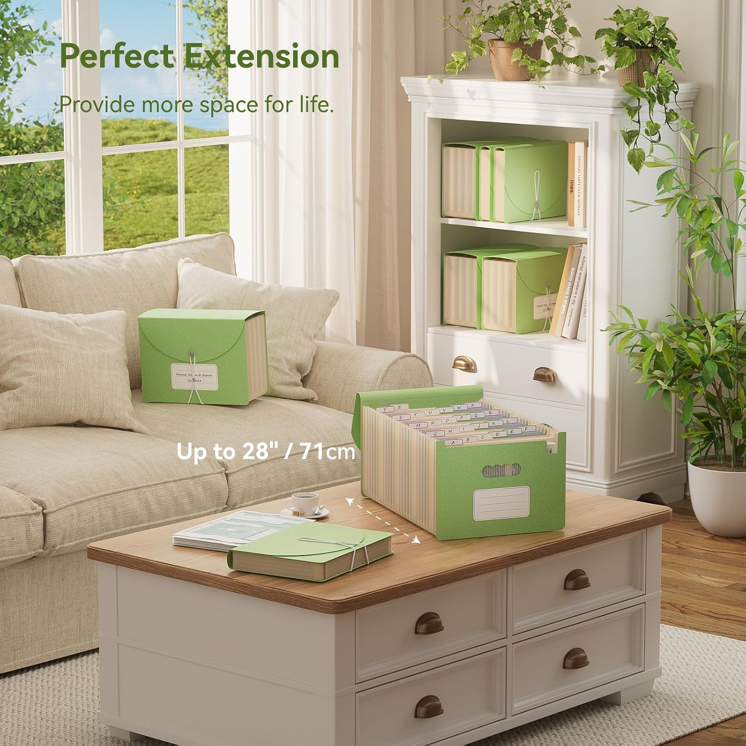 Detalle 1 de EcoStash Accordion File Organiser 26 pockets