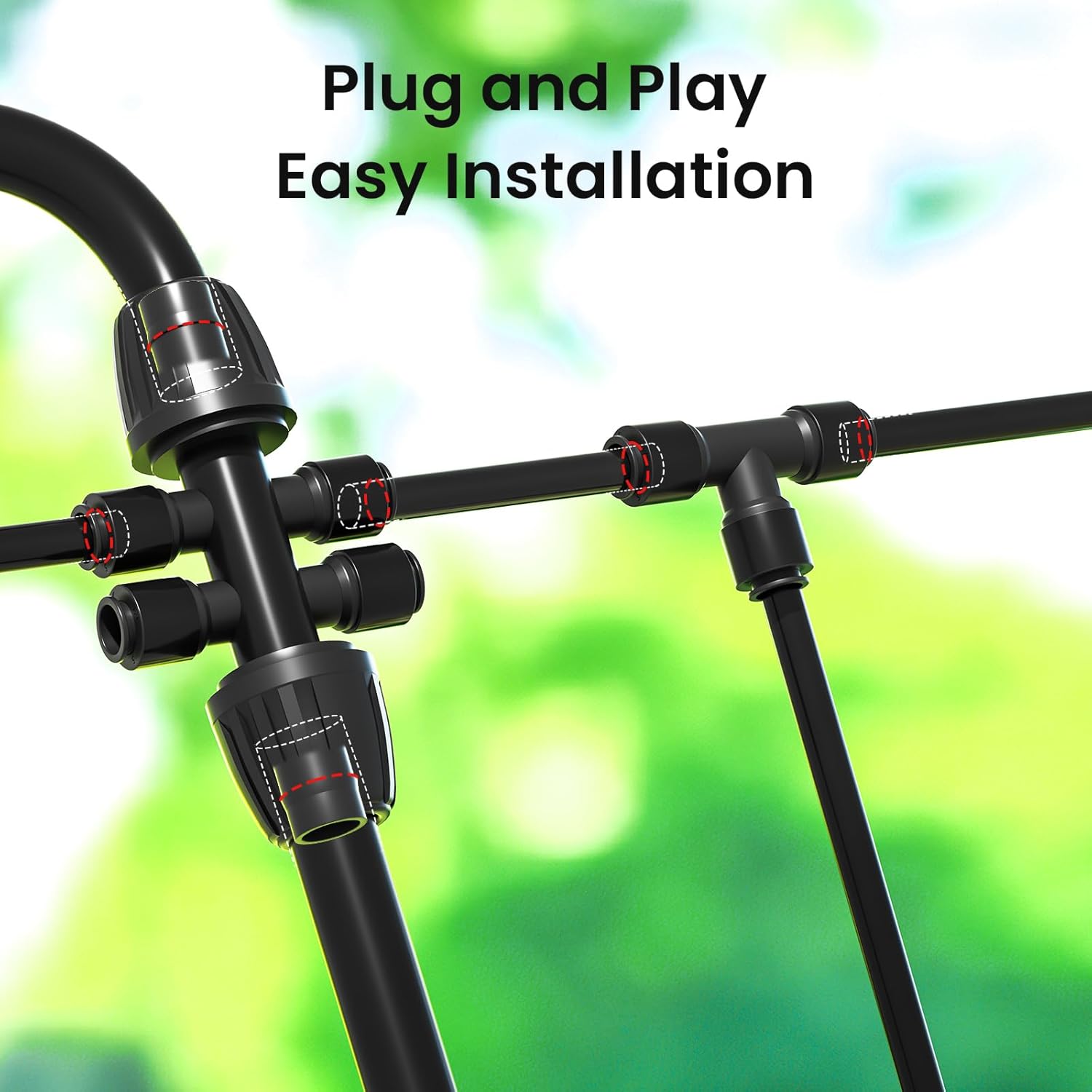 Thumbnail 3 de MIXC 70M/230FT Drip Irrigation System – Easy Setup with Anti-UV Tubing for UK Gardens