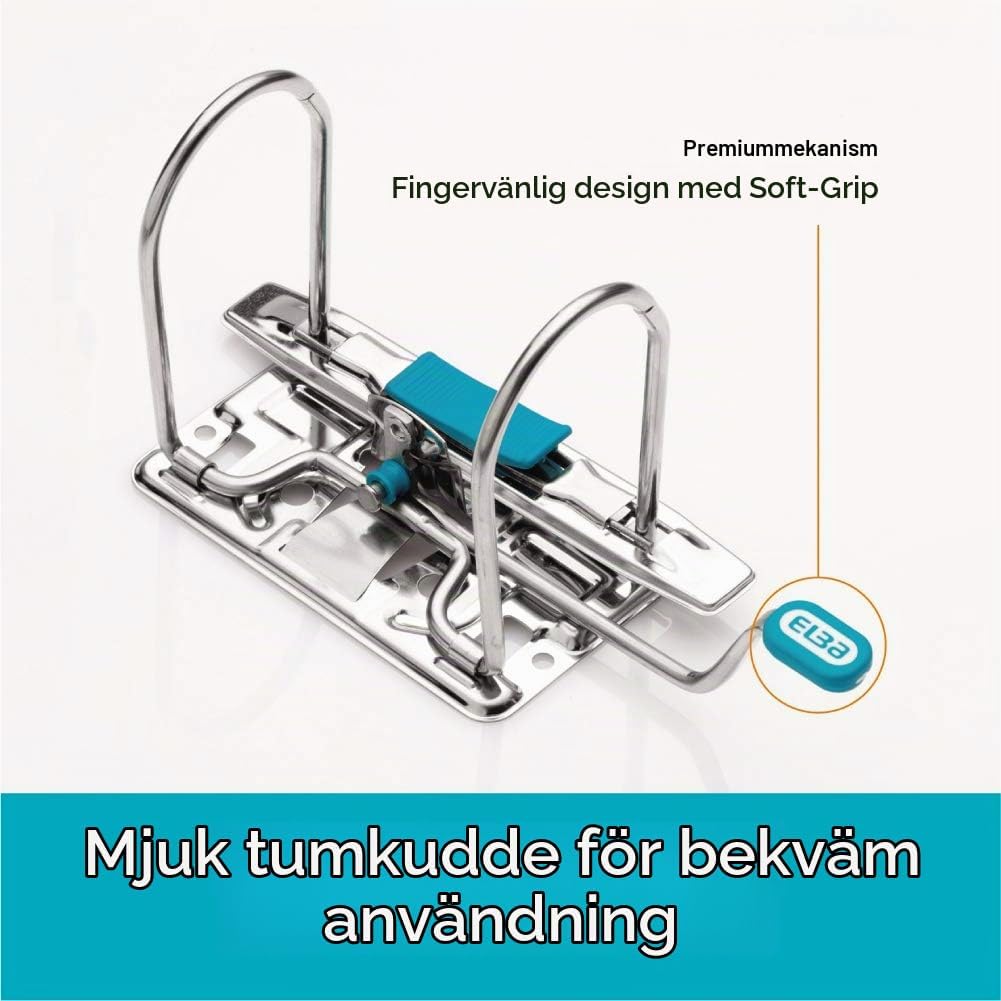 Detalle de Elba 400129085 pärmar, 3-pack A4, svart med 56 mm arkiveringskapacitet