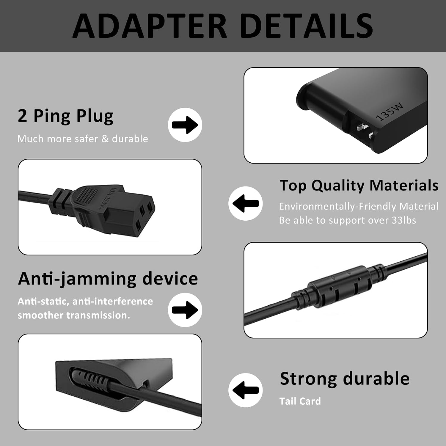 Thumbnail 2 de Chargeur Slim Tip 135W Lenovo ThinkPad / IdeaPad / LOQ / Legion