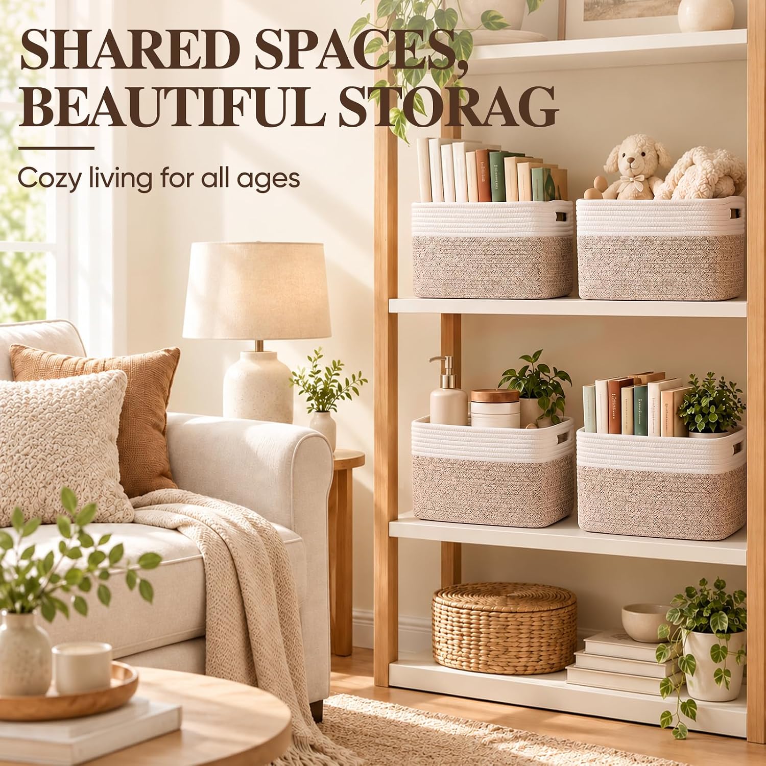 Detalle 2 de SIXDOVE 4-Pack Woven Storage Baskets ⚙