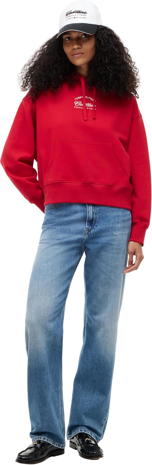 Thumbnail 4 de Tommy Hilfiger Donna Felpa con Cappuccio TH X Cadillac F1 Boxy Varsity con Stampa sul Dorso