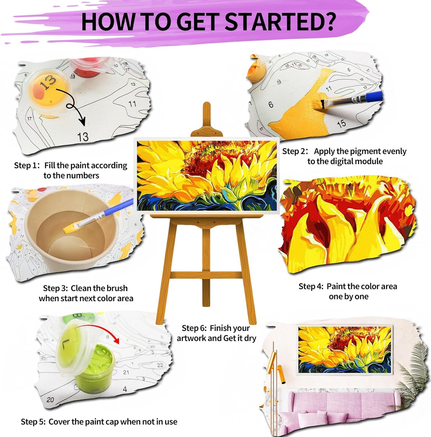 Thumbnail 5 de YALKIN Malen nach Zahlen 20x30cm 🎨