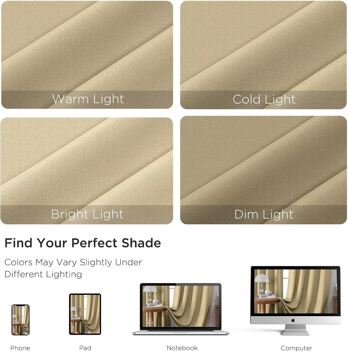 Detalle 2 de CUCRAF Blackout Curtains, 63-Inch Length