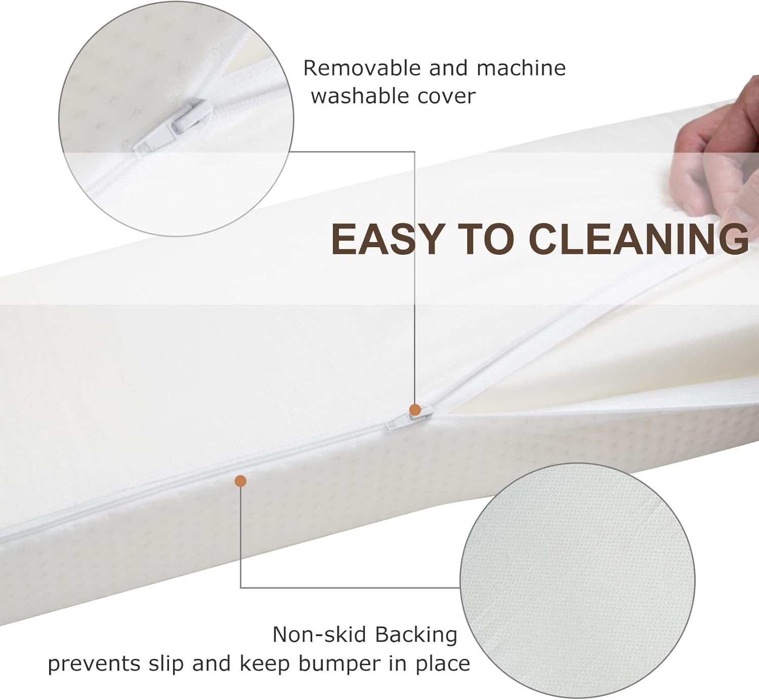 Thumbnail 4 de YIHATA Bed Guard for Toddlers: Long Foam Portable Bed Rail with Water-Resistant Cover