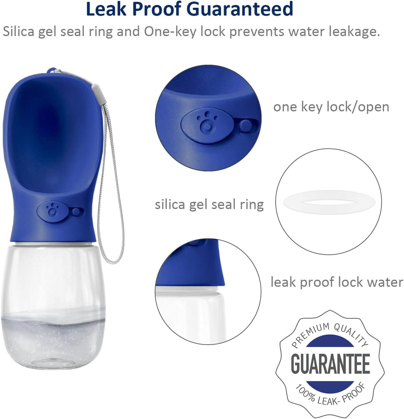 Detalle de WePet Tragbare Hunde-Wasserflasche 350 ml
