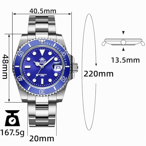 Detalle de ADDIESDIVE AD2503: Reloj automático de buceo para hombre, 200 m, movimiento japonés 8215
