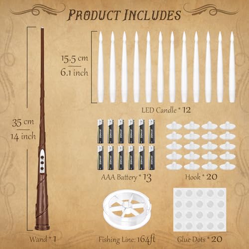 Detalle 2 de Lot de 12 bougies LED flottantes avec télécommande ⚡
